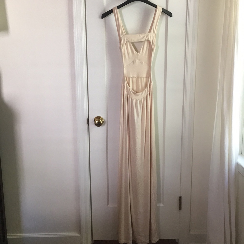 Long cream cotton dress - Picture 2 of 7